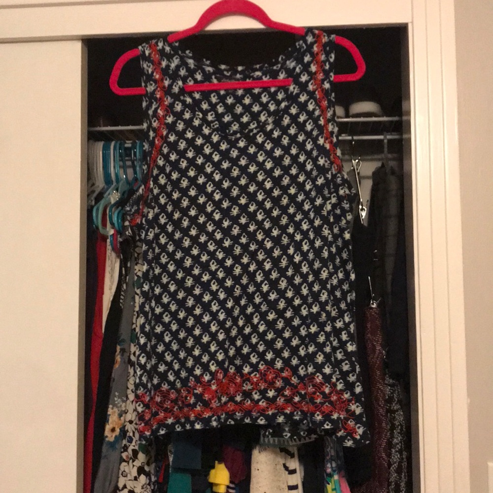 Embroidered tank